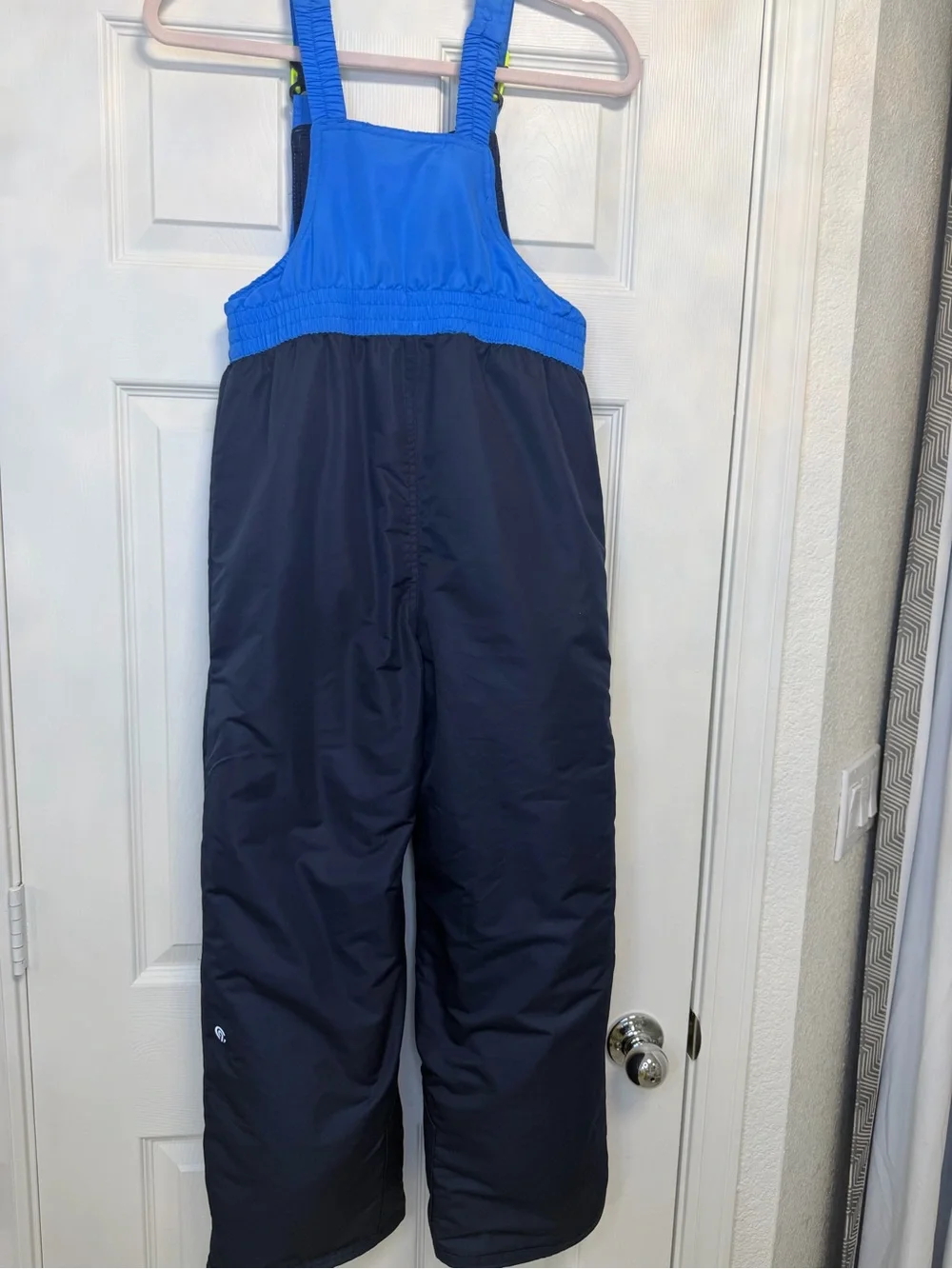 Champion VentureDry Kids Snow Bib Overalls Size M 8-10 Blue Navy Ski Pants EUC